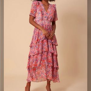 NWT Hale Bob Darcey chiffon dress